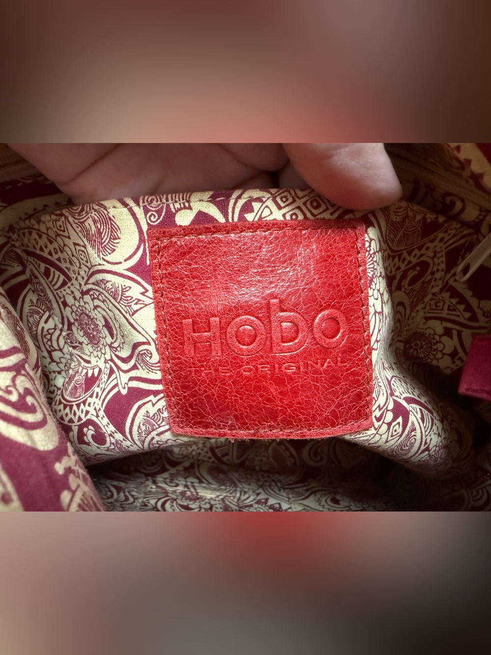 HOBO  Original-,Fuchsia Leather Shoulder Bag - Picture 12 of 13